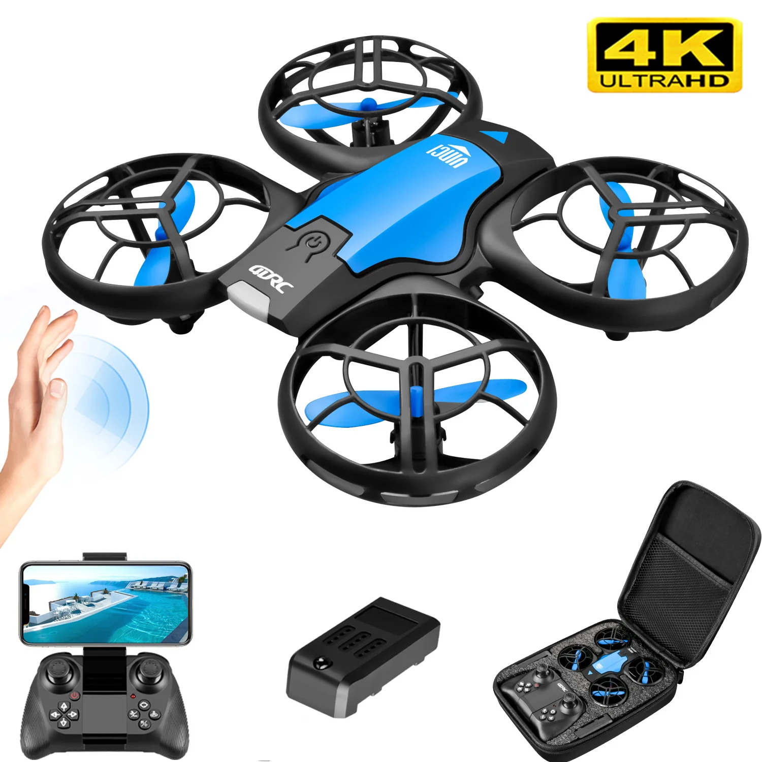 V8 New Mini Drone 4K Professio - Drone Controller Screen ulasan dan harga