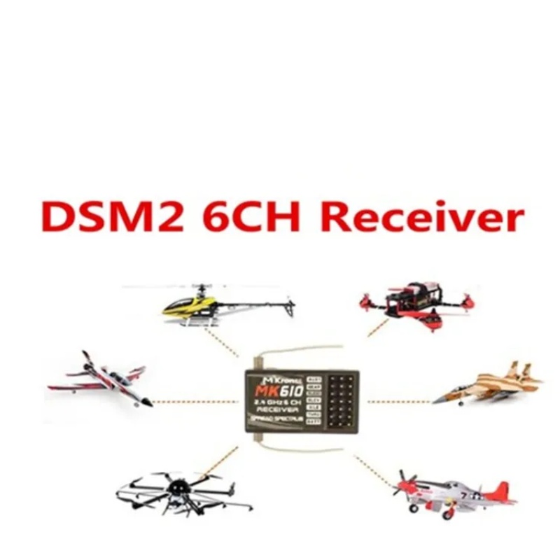 DSM2 MK610 AR6100 2.4G 6CH RC  - Drone Battery Adapter ulasan dan harga