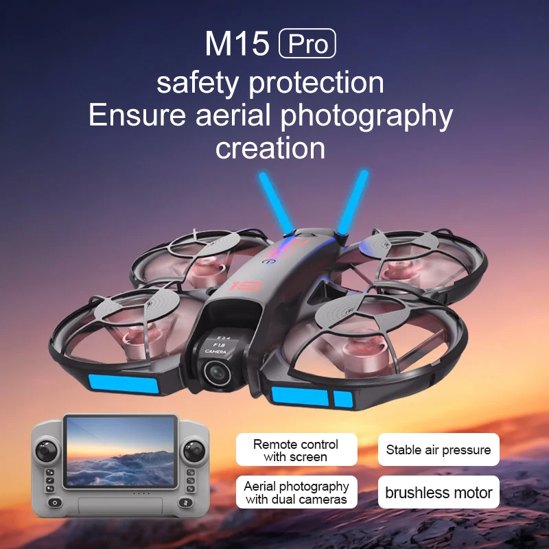 2026 New M15 FPV Drone with Sc - Drone Controller Screen ulasan dan harga